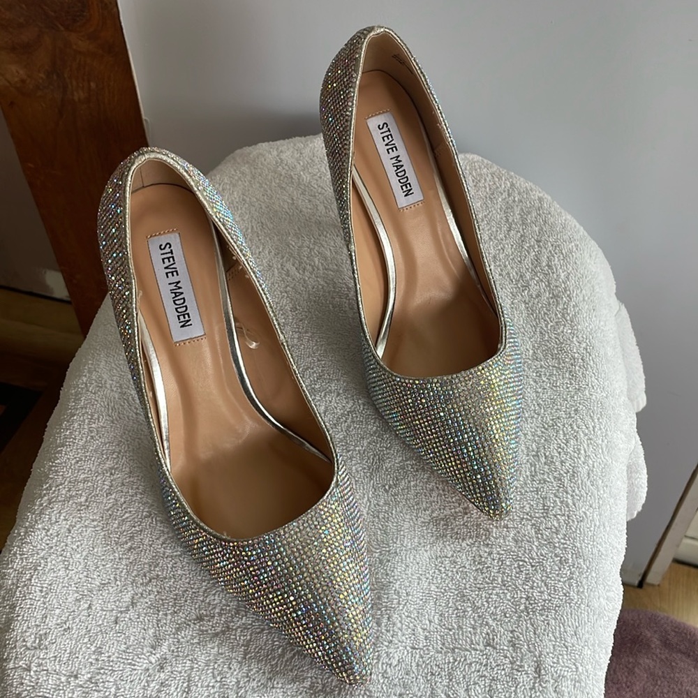 Steve Madden EVELYN-R PUMP SILVER IRIDESCENT shoes